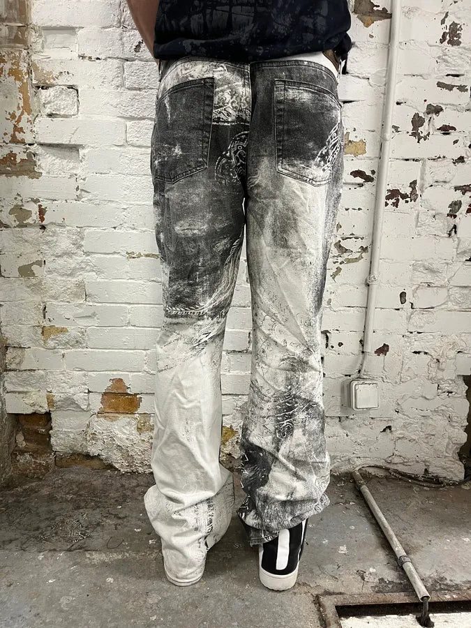 AW2003 Cavalli Spiritual Astro Black & White Pants zzTiXjD 3