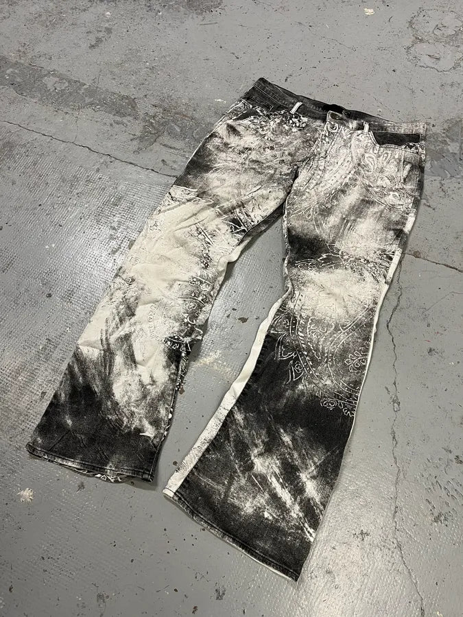 AW2003 Cavalli Spiritual Astro Black & White Pants zzTiXjD 7