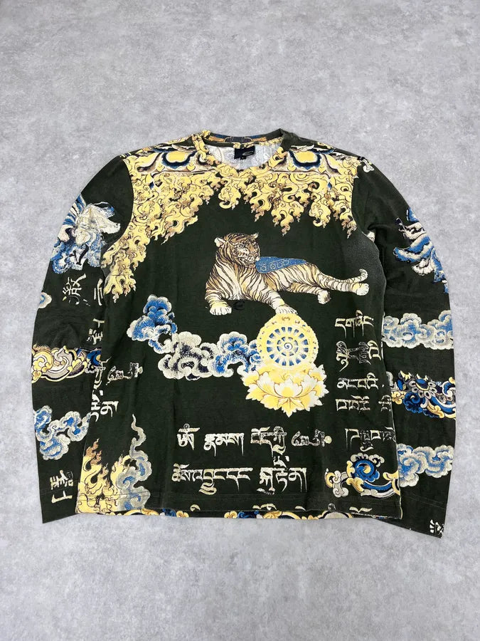 AW2003 Cavalli Spiritual Tiger Asian Green Longsleeves  qIyiuaC 0