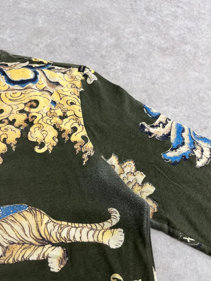 AW2003 Cavalli Spiritual Tiger Asian Green Longsleeves  qIyiuaC 10