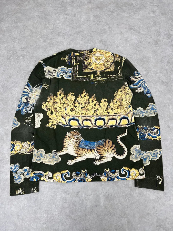 AW2003 Cavalli Spiritual Tiger Asian Green Longsleeves  qIyiuaC 6