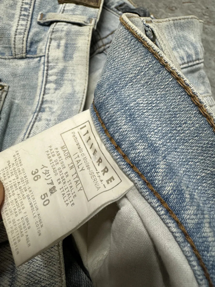 AW2003 Cavalli Sun Faded Blue Yellowish Pants FUFiFjG 11