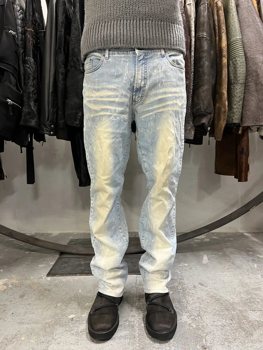 AW2003 Cavalli Sun Faded Blue Yellowish Pants FUFiFjG 2