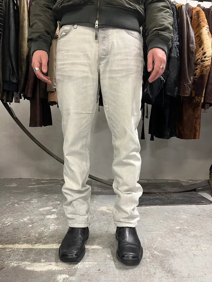 AW2003 Cavalli White & Grey Faded Straight Pants (M) 1