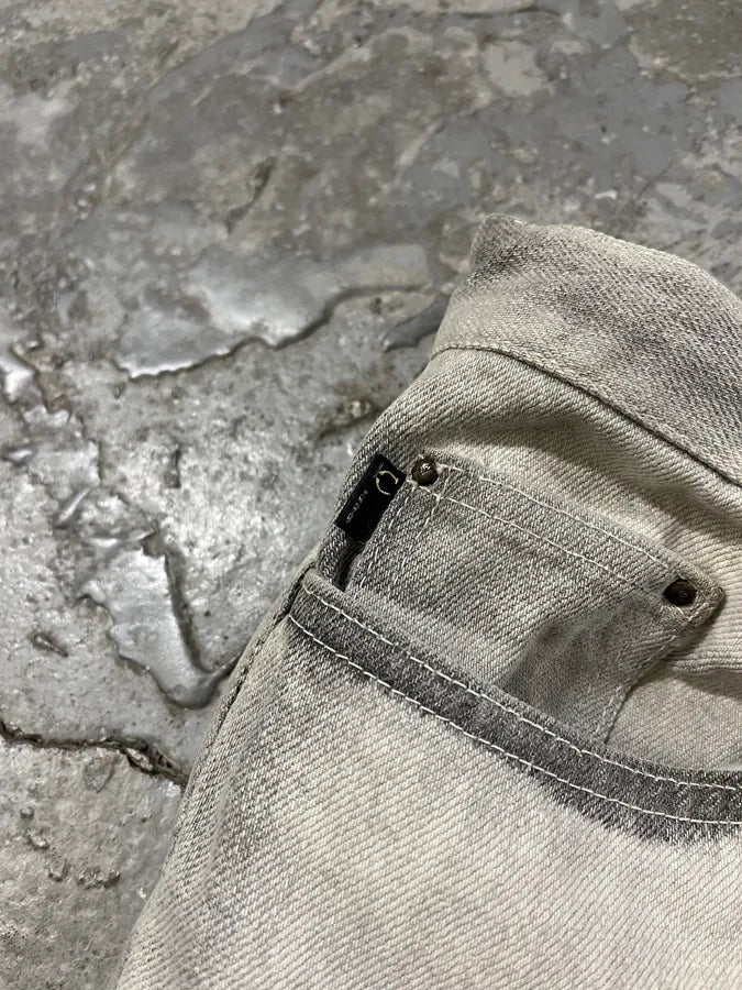 AW2003 Cavalli White & Grey Faded Straight Pants (M) 11