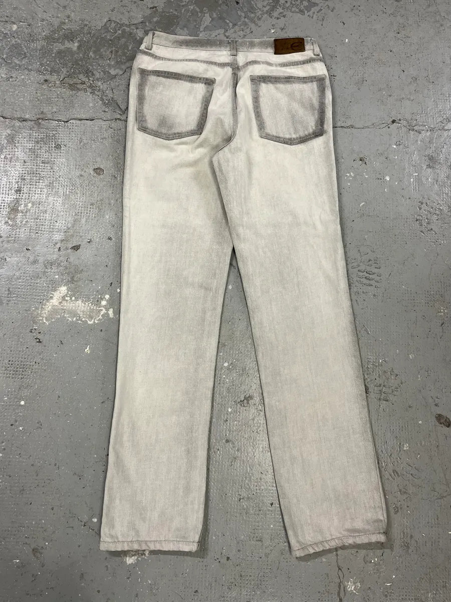 AW2003 Cavalli White & Grey Faded Straight Pants (M) 3
