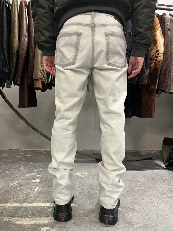 AW2003 Cavalli White & Grey Faded Straight Pants (M) 4