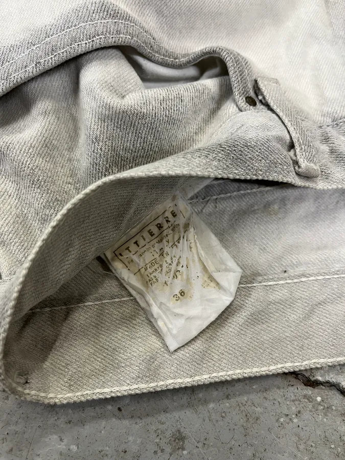 AW2003 Cavalli White & Grey Faded Straight Pants (M) 9