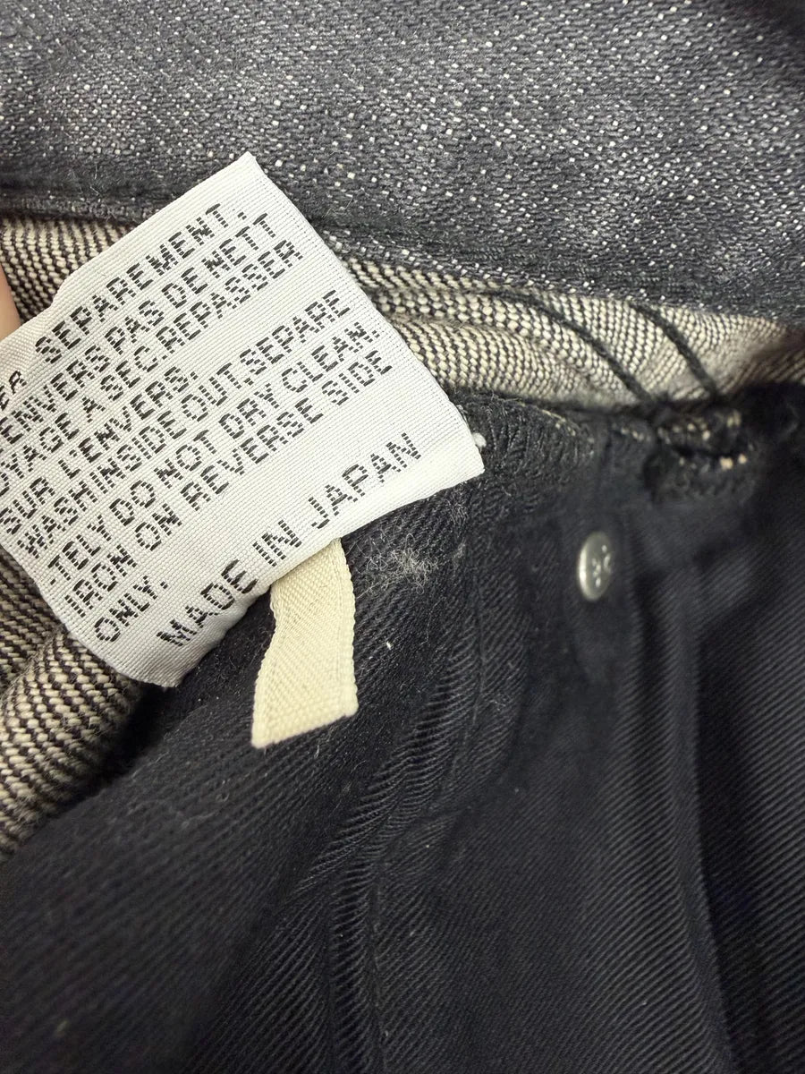 AW2003 Dior Dark Grey Black Waxed Denim Jeans by Hedi Slimane fHWdTqD 15