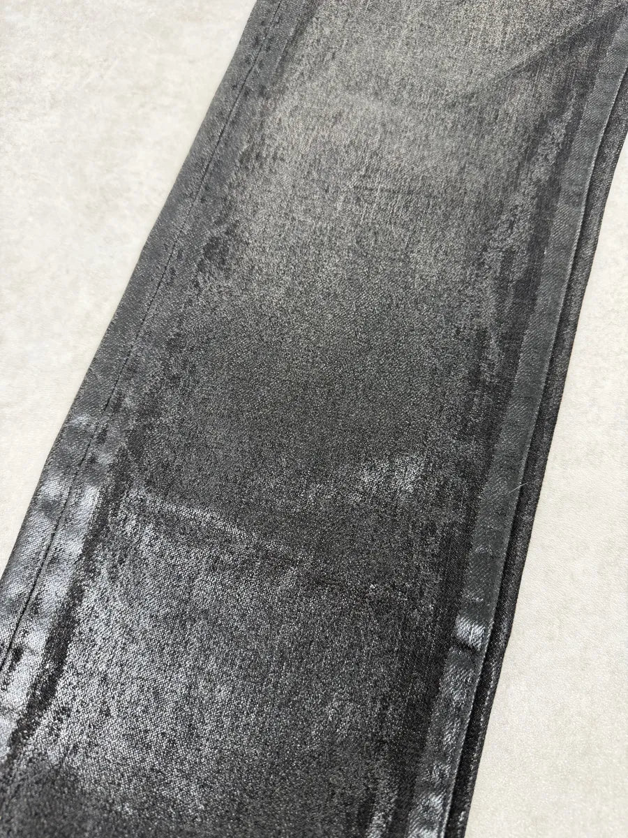 AW2003 Dior Dark Grey Black Waxed Denim Jeans by Hedi Slimane fHWdTqD 8