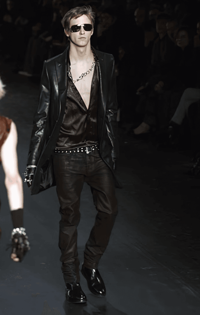 AW2003 Dior PVC Black Luster Obscure Trench Coat by Hedi Slimane zIsVtxH 1