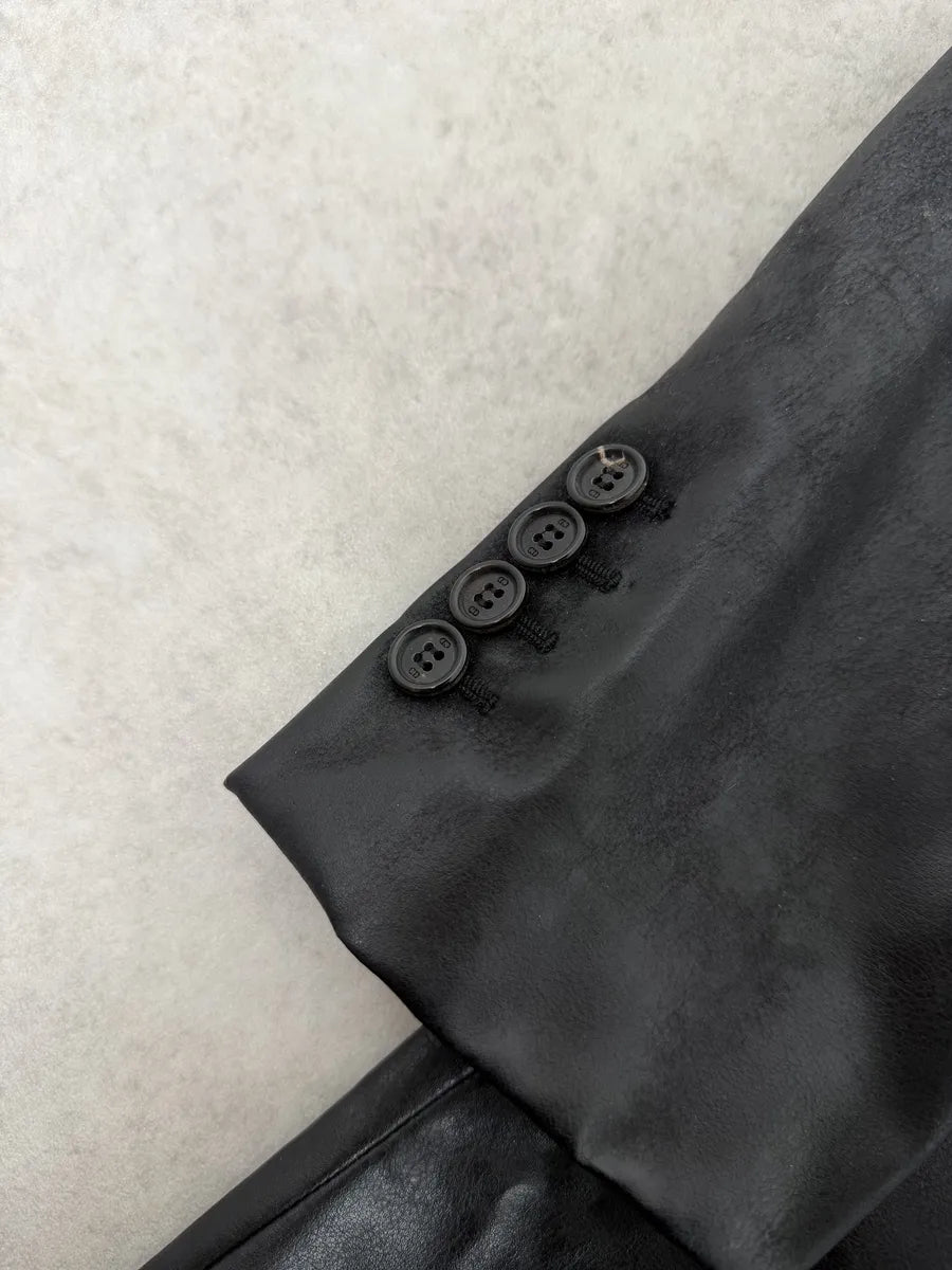 AW2003 Dior PVC Black Luster Obscure Trench Coat by Hedi Slimane zIsVtxH 11