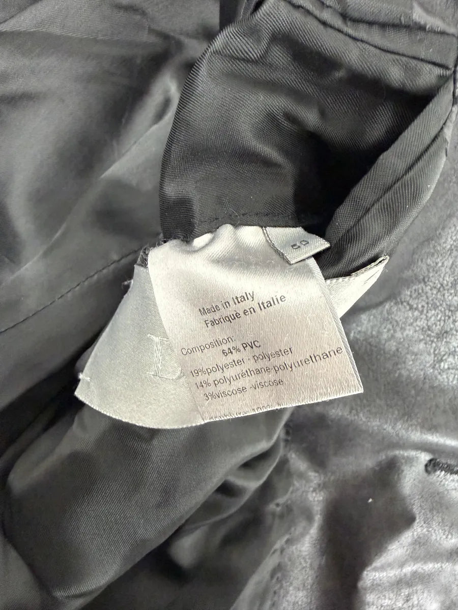 AW2003 Dior PVC Black Luster Obscure Trench Coat by Hedi Slimane zIsVtxH 13