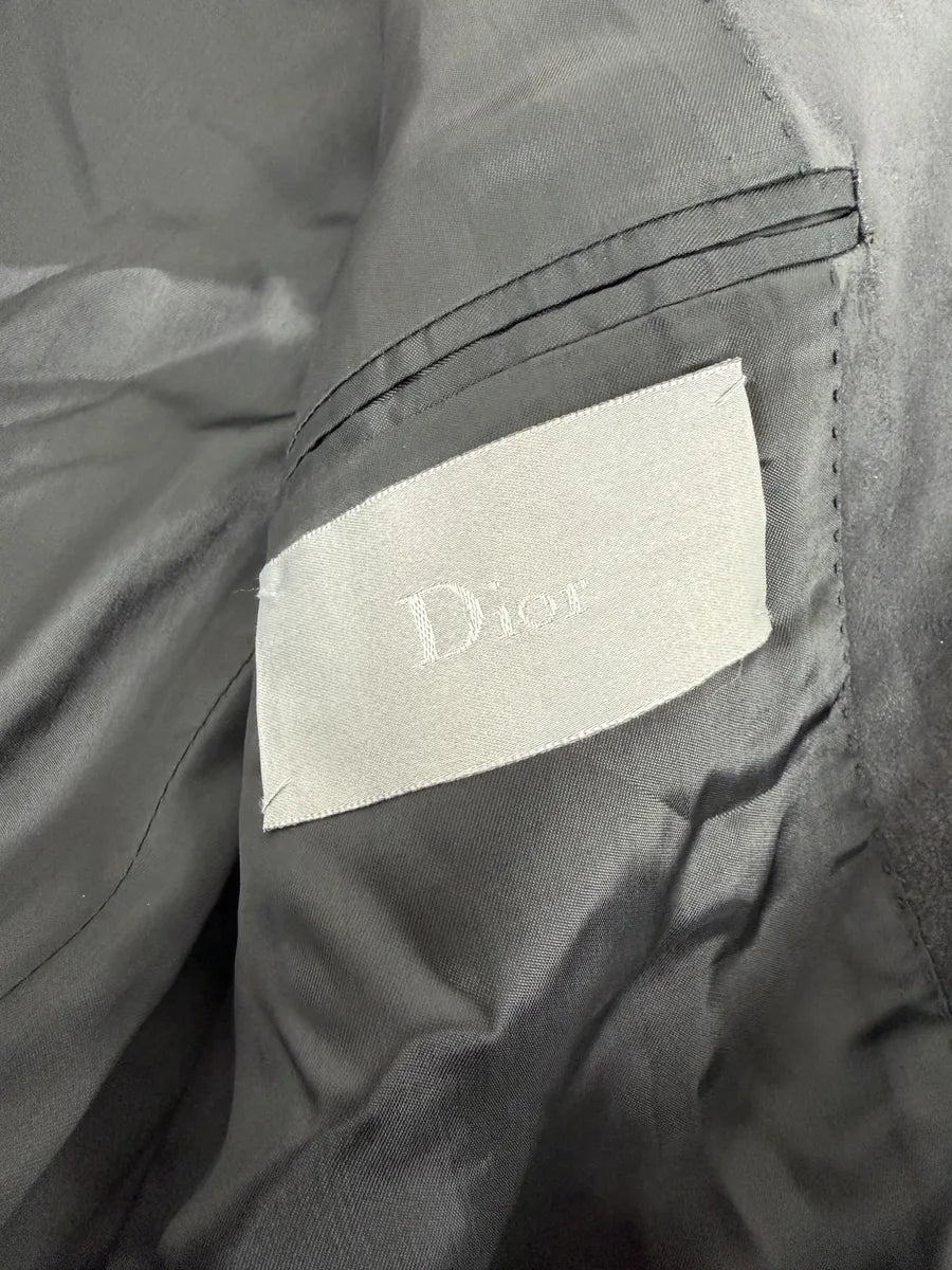 AW2003 Dior PVC Black Luster Obscure Trench Coat by Hedi Slimane zIsVtxH 14