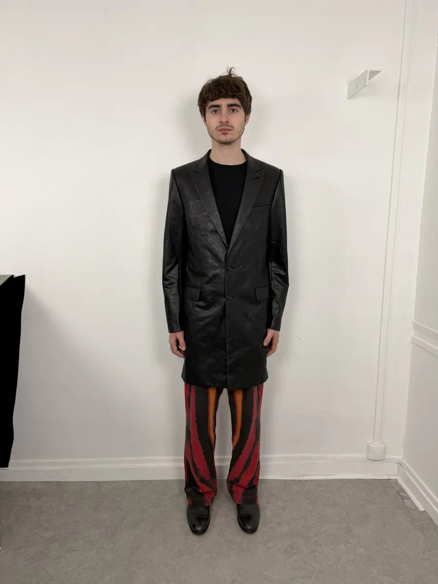 AW2003 Dior PVC Black Luster Obscure Trench Coat by Hedi Slimane zIsVtxH 2