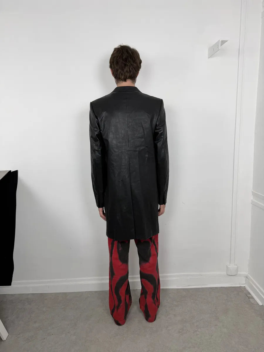 AW2003 Dior PVC Black Luster Obscure Trench Coat by Hedi Slimane zIsVtxH 3