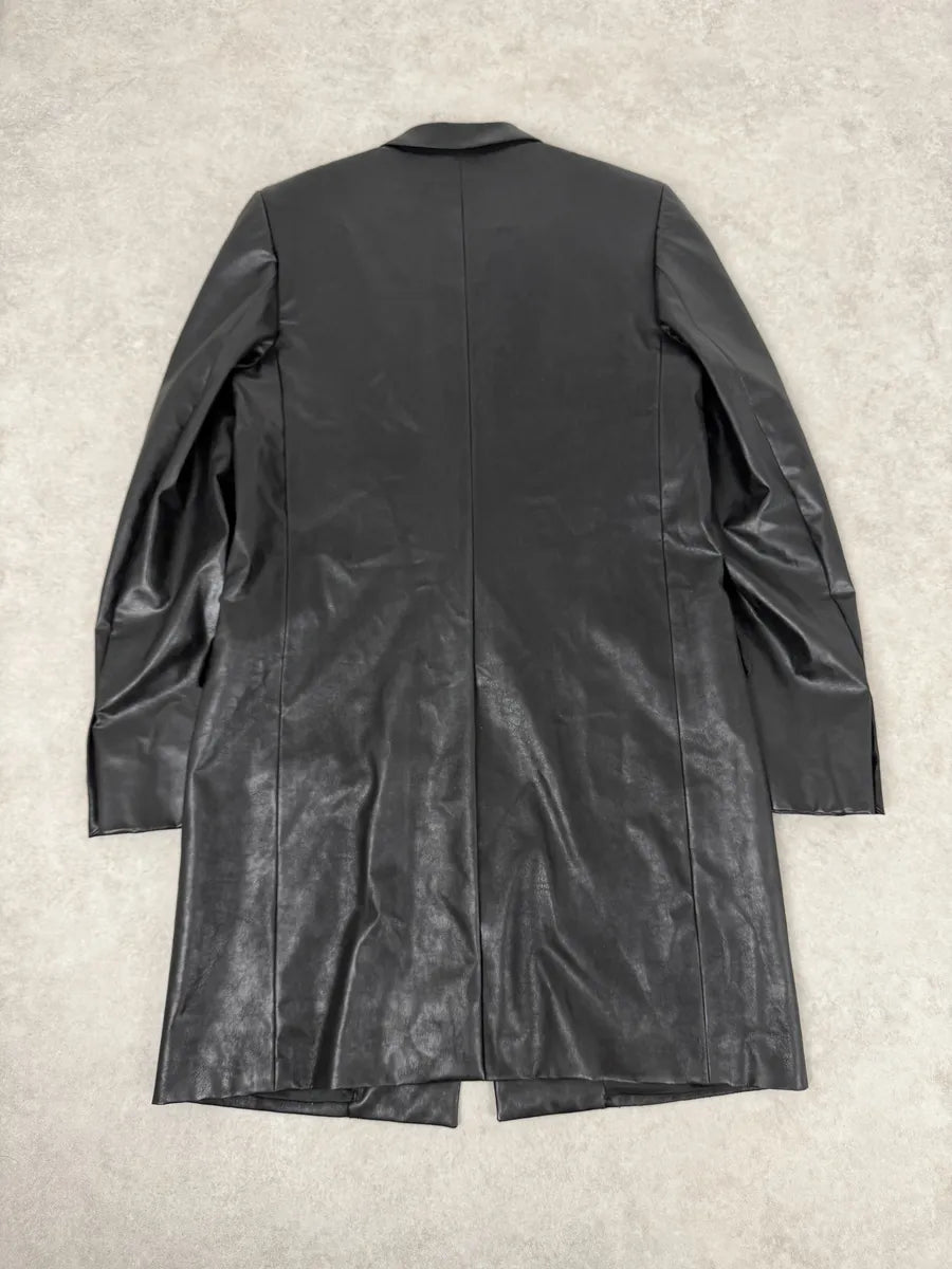 AW2003 Dior PVC Black Luster Obscure Trench Coat by Hedi Slimane zIsVtxH 4
