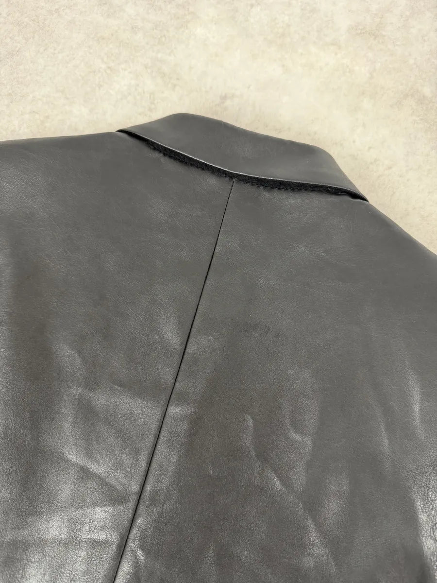 AW2003 Dior PVC Black Luster Obscure Trench Coat by Hedi Slimane zIsVtxH 6