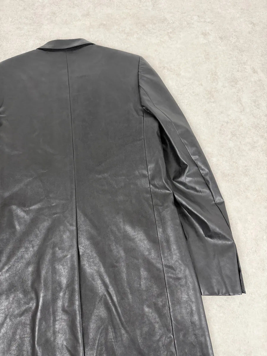 AW2003 Dior PVC Black Luster Obscure Trench Coat by Hedi Slimane zIsVtxH 7