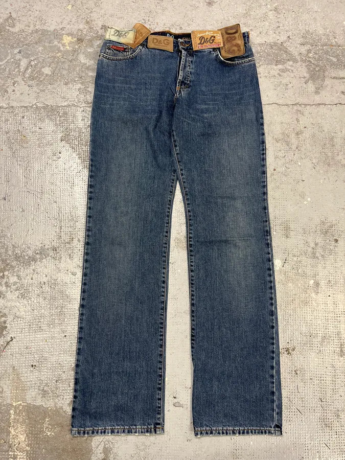AW2003 Dolce & Gabbana 10 Tags Blue Denim Jeans rDExXdc 1
