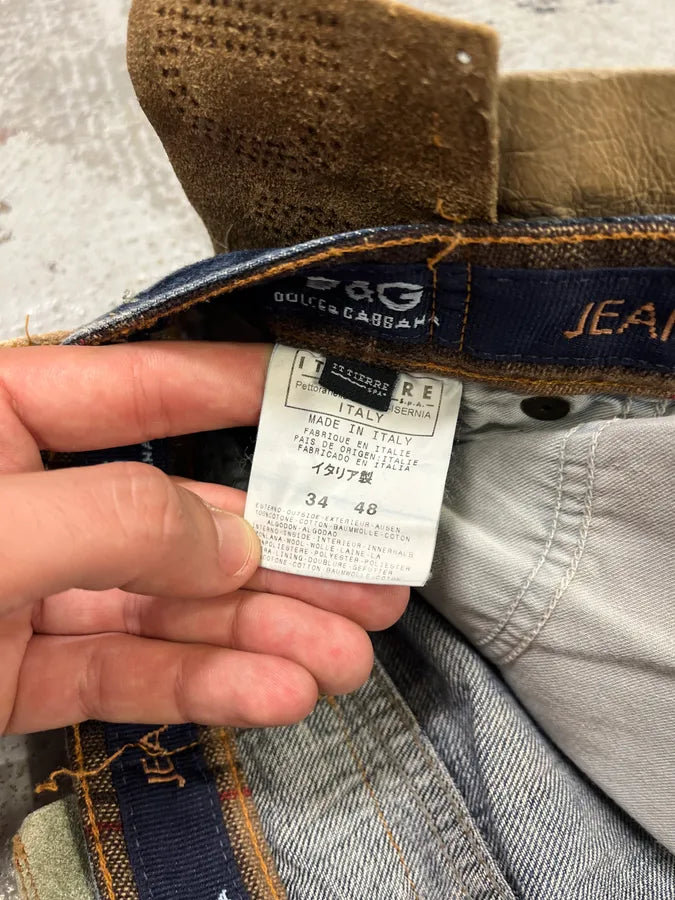 AW2003 Dolce & Gabbana 10 Tags Blue Denim Jeans rDExXdc 10