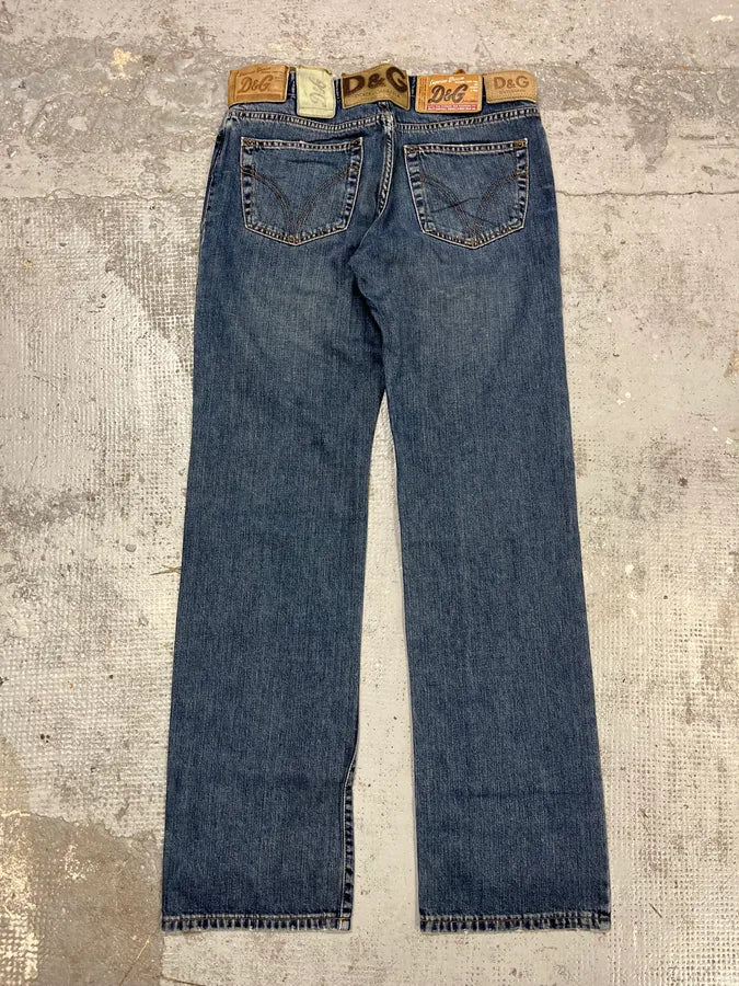AW2003 Dolce & Gabbana 10 Tags Blue Denim Jeans rDExXdc 7