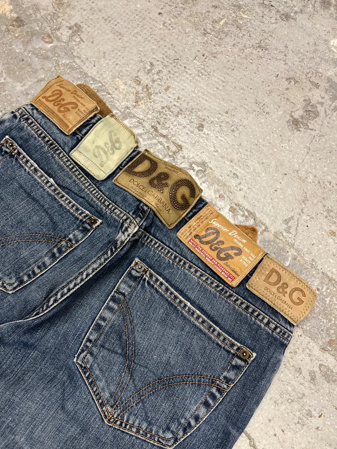 AW2003 Dolce & Gabbana 10 Tags Blue Denim Jeans rDExXdc 8