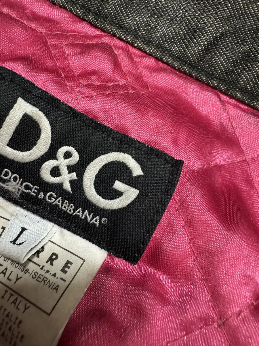 AW2003 Dolce & Gabbana 10 Tags Raw Denim Grey Jacket BrecEsc 6