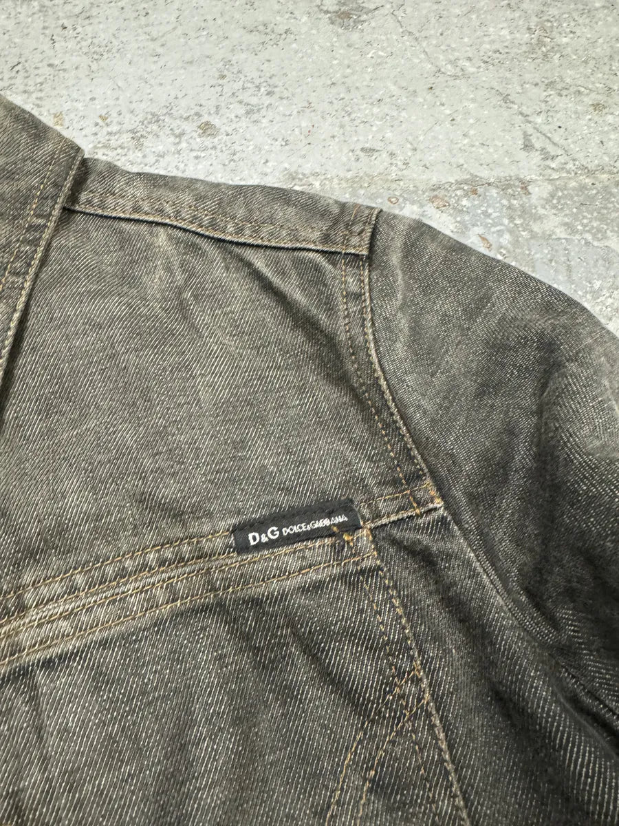 AW2003 Dolce & Gabbana 10 Tags Raw Denim Grey Jacket BrecEsc 7
