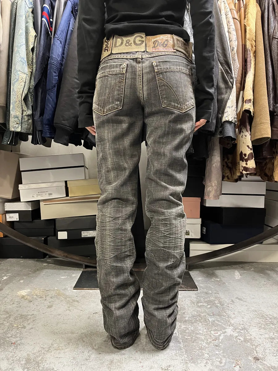 AW2003 Dolce & Gabbana 10 Tags Raw Denim Jeans GwZztAB 3