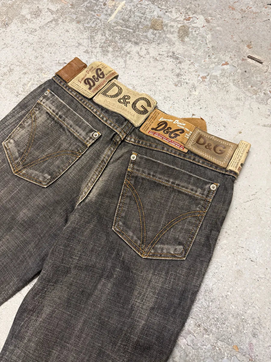 AW2003 Dolce & Gabbana 10 Tags Raw Denim Jeans GwZztAB 6