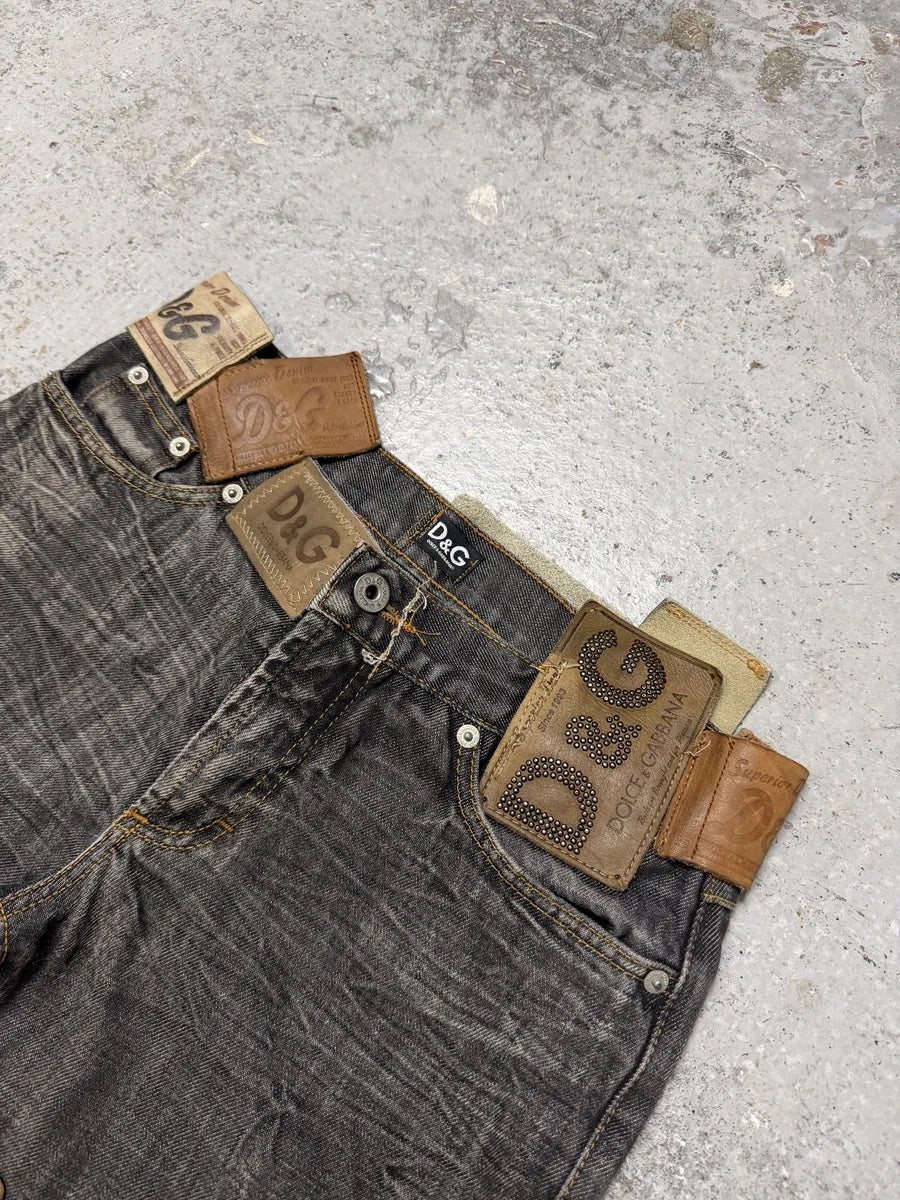 AW2003 Dolce & Gabbana 10 Tags Raw Denim Jeans GwZztAB 7