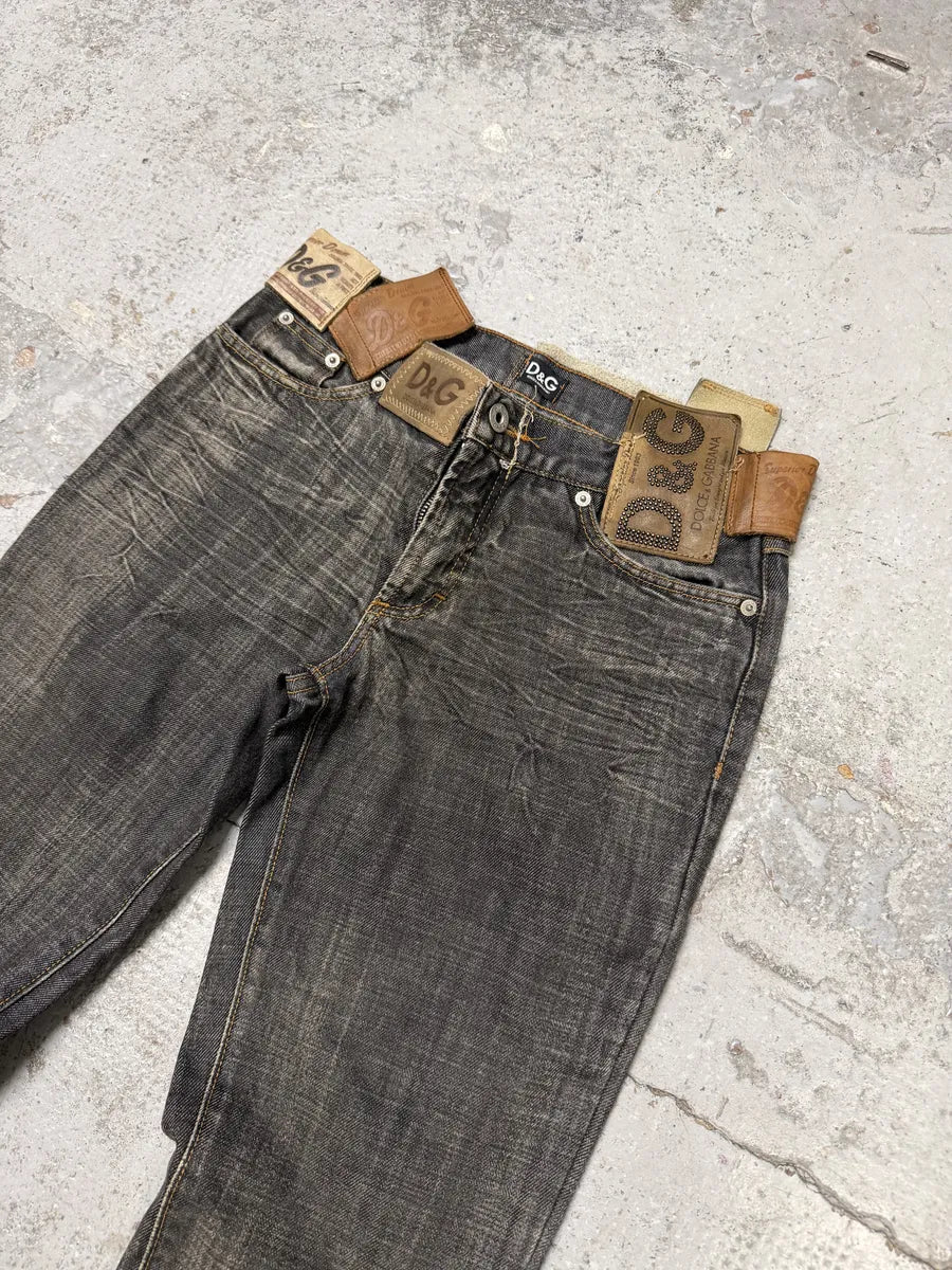 AW2003 Dolce & Gabbana 10 Tags Raw Denim Jeans GwZztAB 8