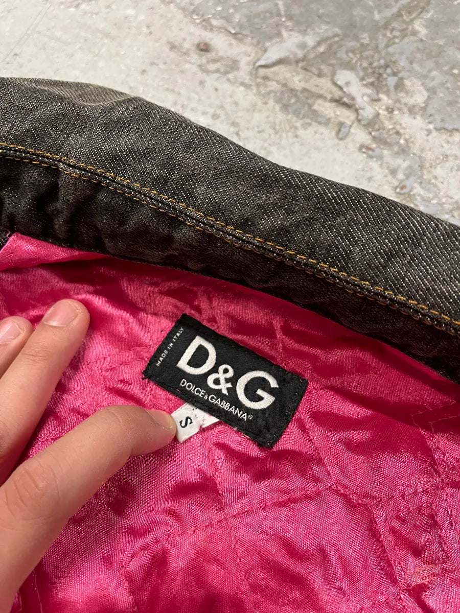 AW2003 Dolce & Gabbana 10 Tags Raw Grey Denim Jacket EKExtyd 9