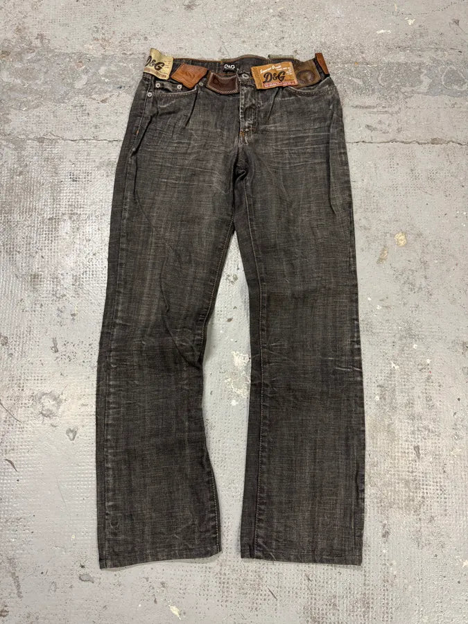 AW2003 Dolce & Gabbana 10 Tags Raw Grey Denim Jeans CojZzFB 0