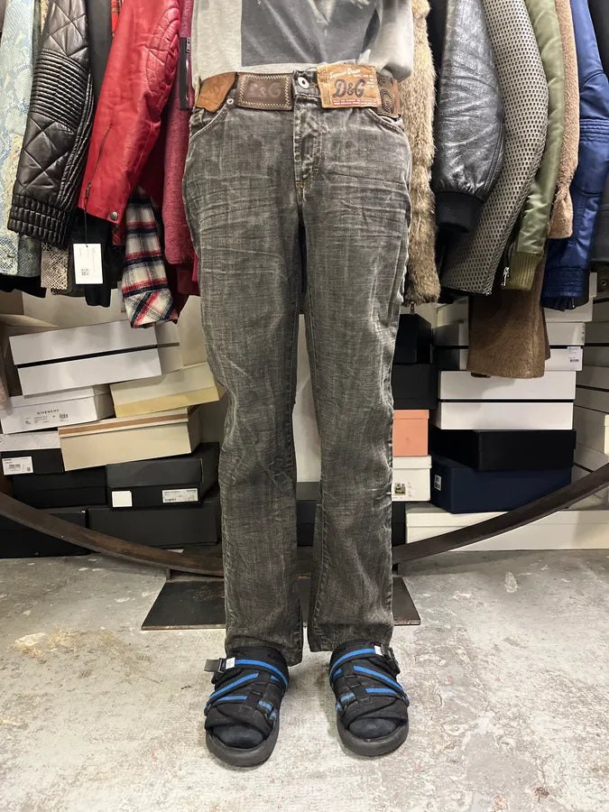 AW2003 Dolce & Gabbana 10 Tags Raw Grey Denim Jeans CojZzFB 1
