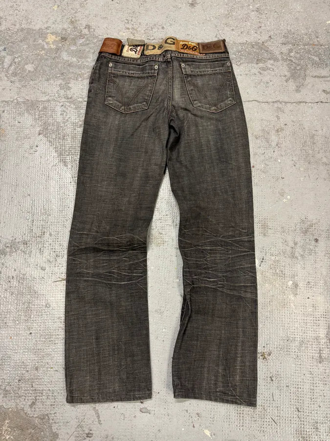 AW2003 Dolce & Gabbana 10 Tags Raw Grey Denim Jeans CojZzFB 4