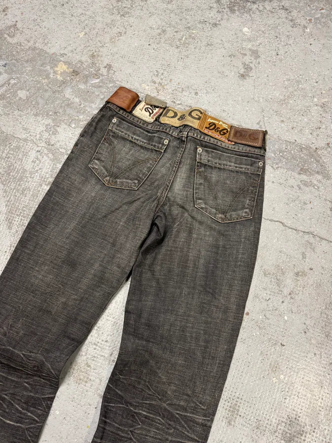 AW2003 Dolce & Gabbana 10 Tags Raw Grey Denim Jeans CojZzFB 6