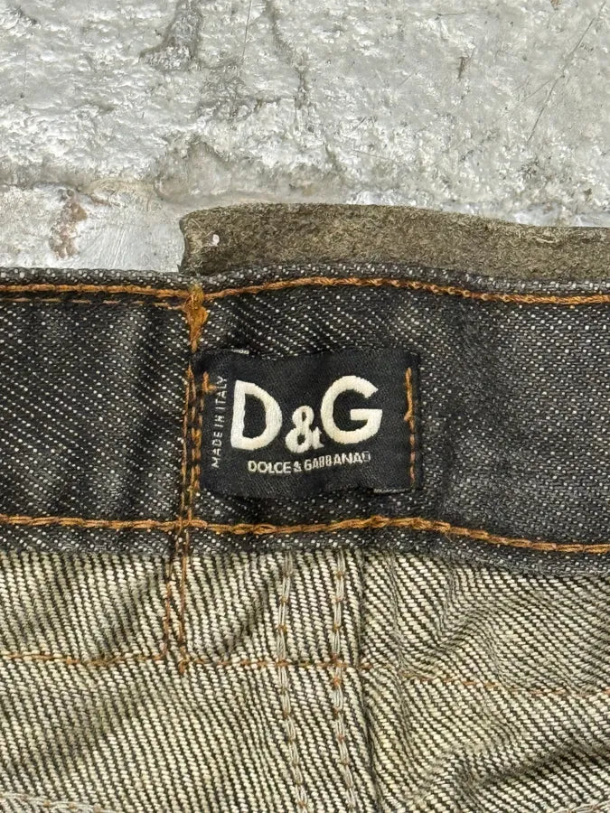 AW2003 Dolce & Gabbana 10 Tags Raw Grey Denim Jeans CojZzFB 7
