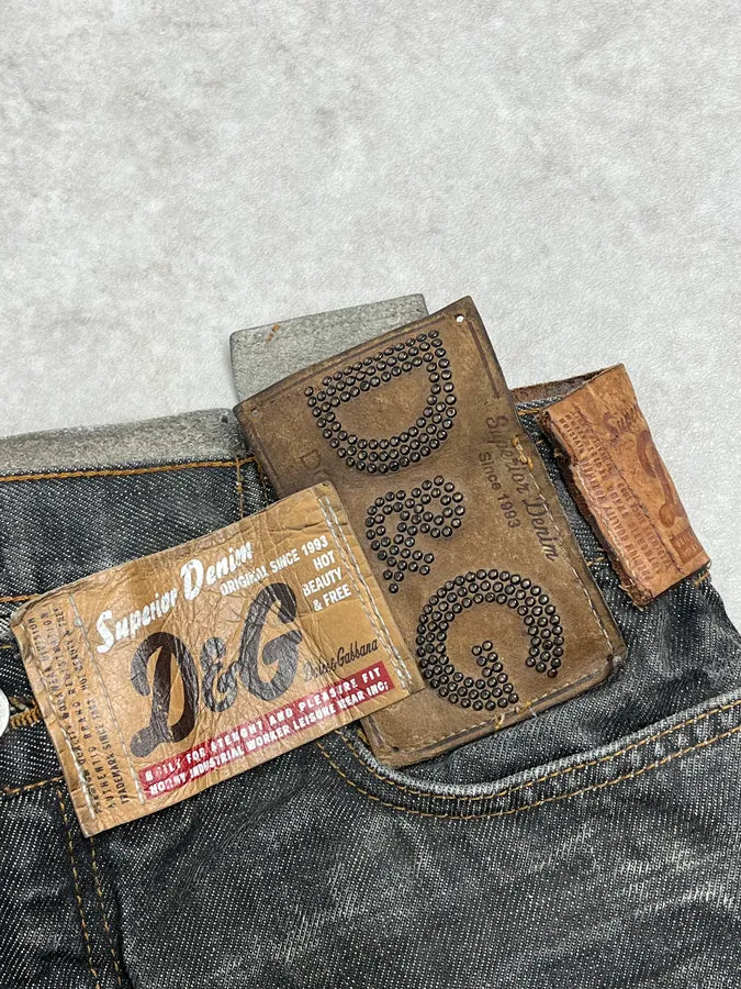 AW2003 Dolce & Gabbana 10 Tags Raw Grey Denim Jeans akFSnPe 6