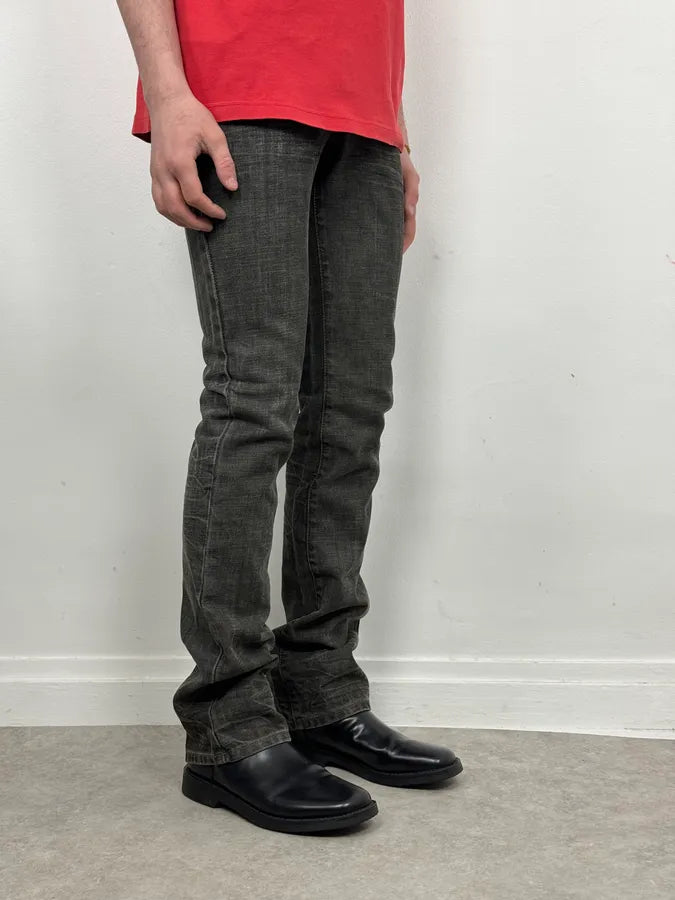 AW2003 Dolce & Gabbana 10 Tags Raw Grey Denim Jeans akFSnPe 2