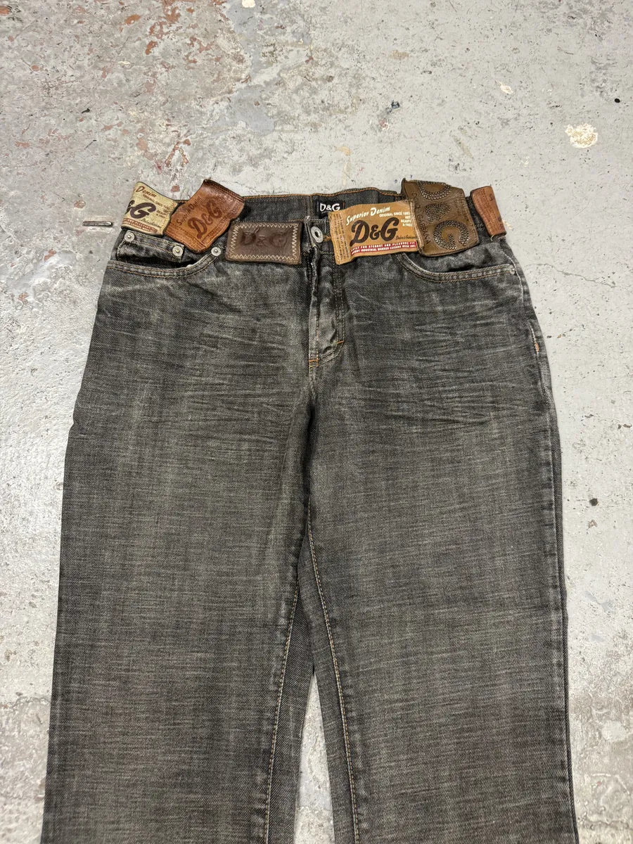 AW2003 Dolce & Gabbana 10 Tags Raw Grey Denim Jeans xDbCRPU 10