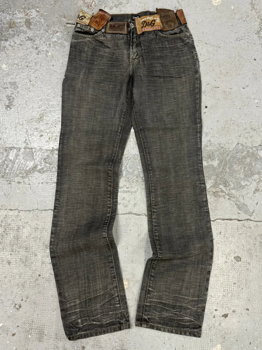 AW2003 Dolce & Gabbana 10 Tags Raw Grey Denim Jeans xDbCRPU 3
