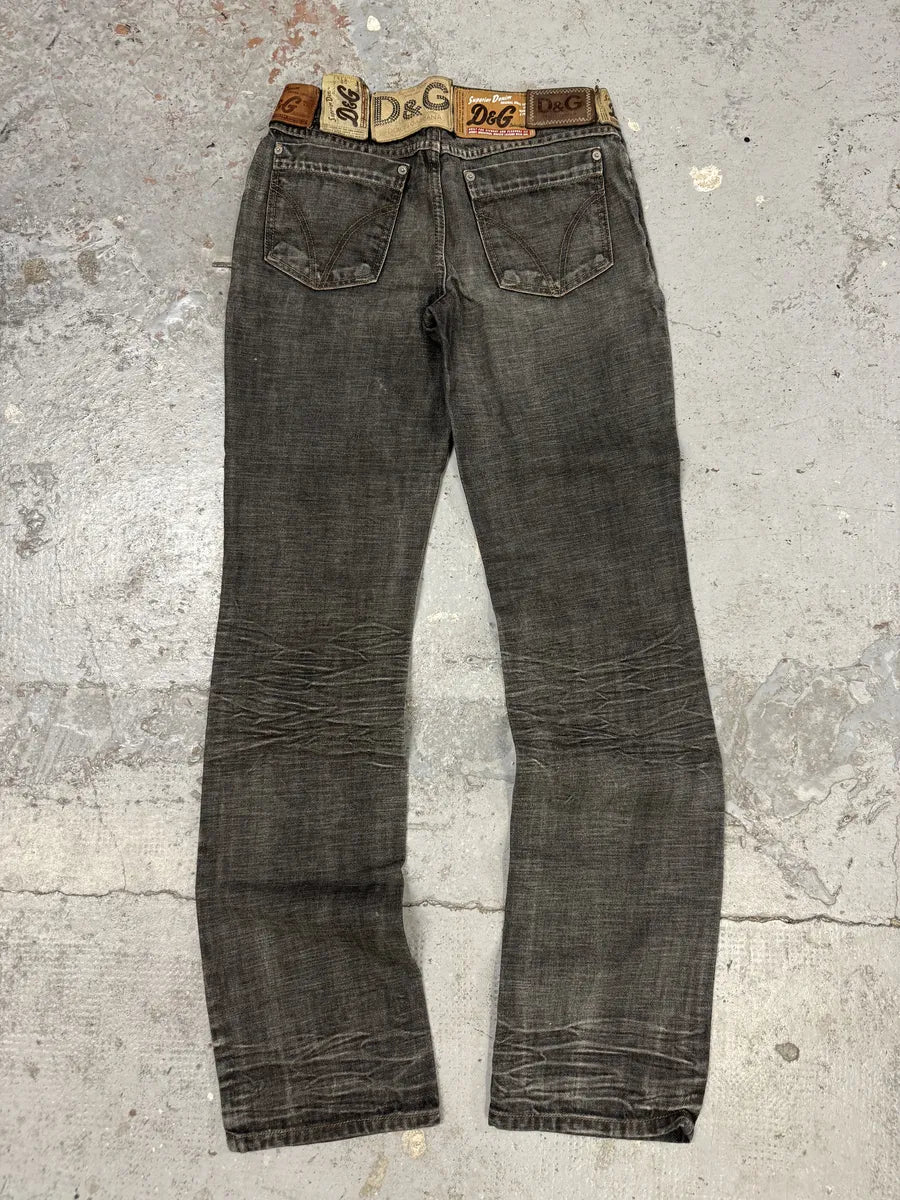 AW2003 Dolce & Gabbana 10 Tags Raw Grey Denim Jeans xDbCRPU 4