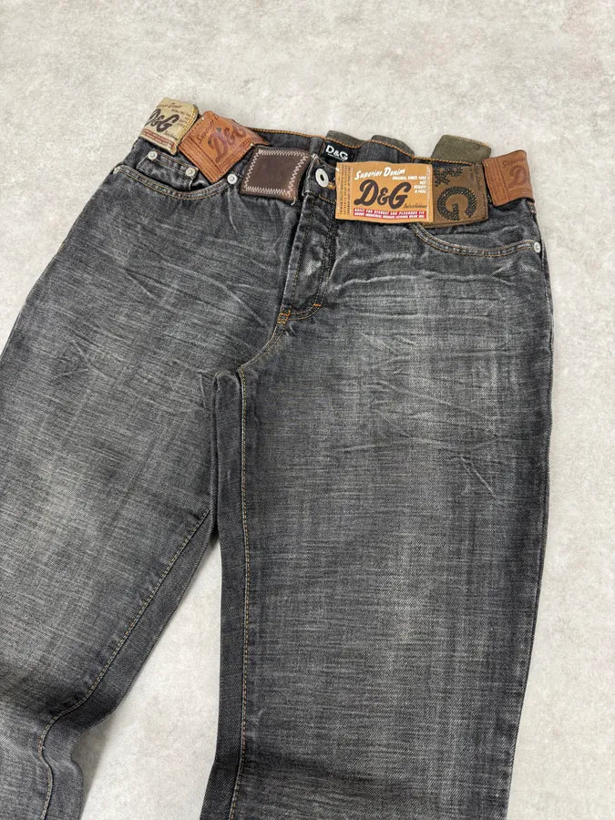AW2003 Dolce & Gabbana 10 Tags Raw Grey Denim Jeans xUshJhk 5
