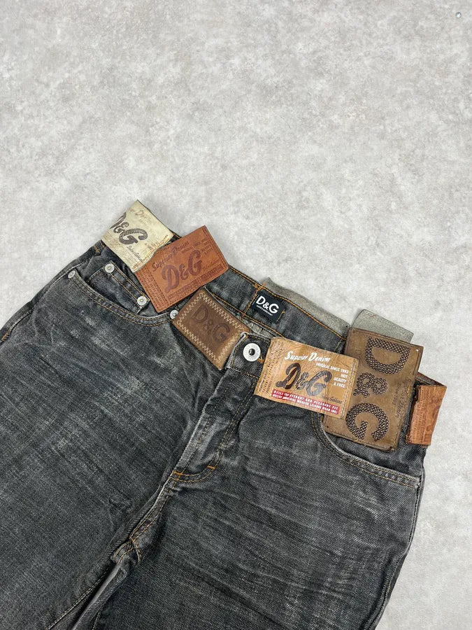 AW2003 Dolce & Gabbana 10 Tags Raw Grey Denim Jeans akFSnPe 5