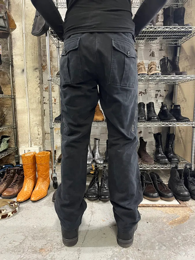 AW2003 Dolce & Gabbana Anatomic Black Zips Pants OVFPTJt 4