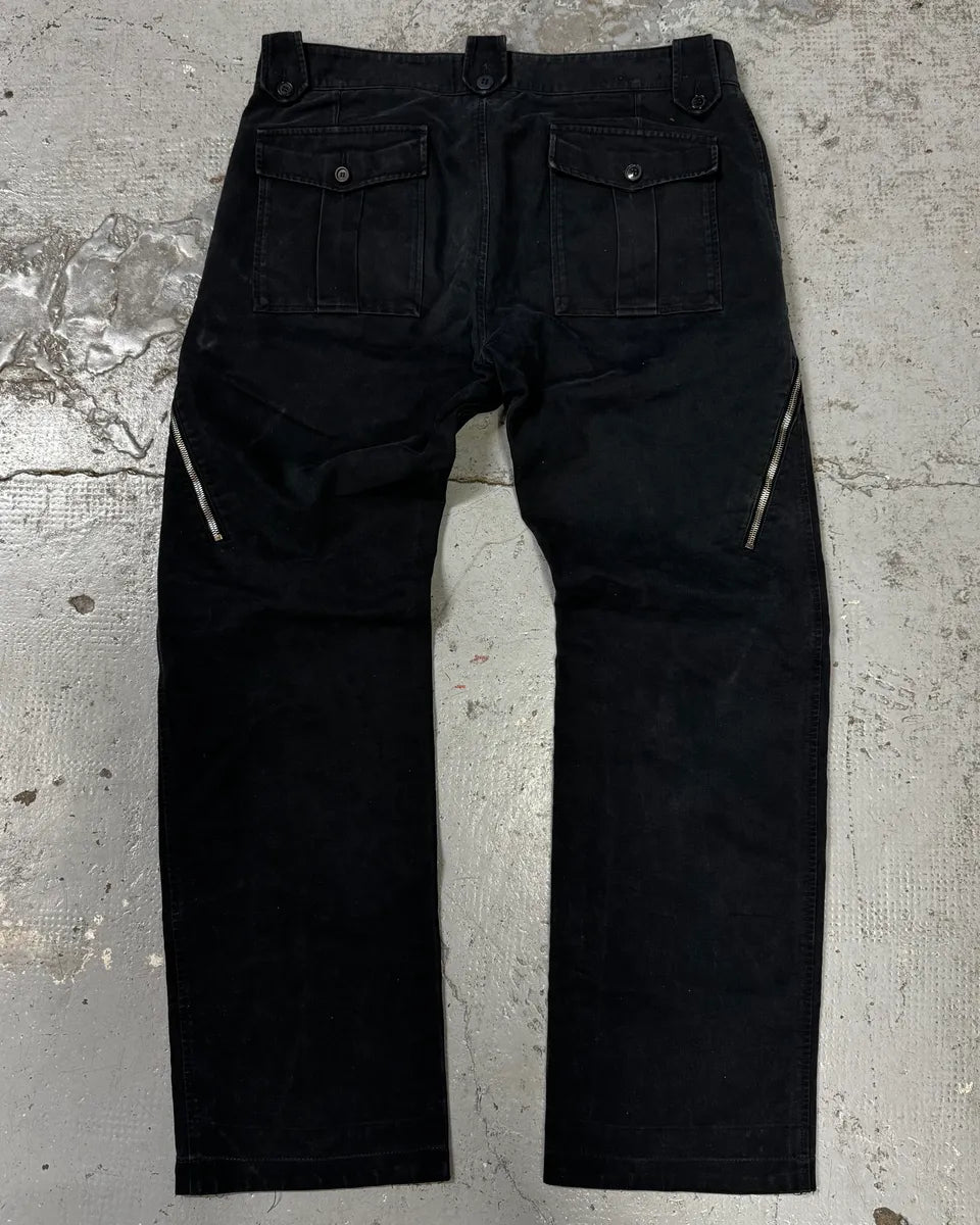 AW2003 Dolce & Gabbana Anatomic Black Zips Pants OVFPTJt 5