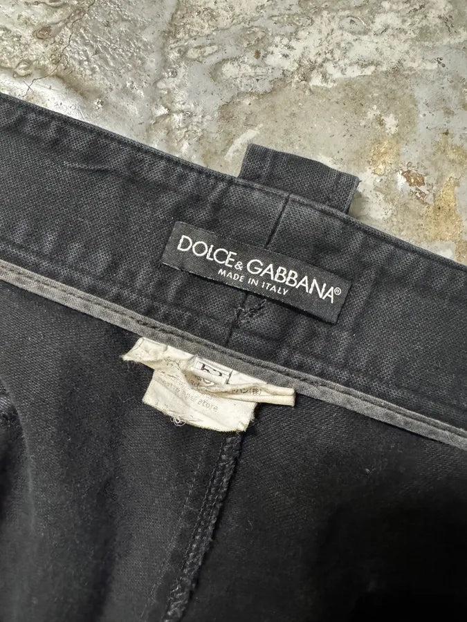 AW2003 Dolce & Gabbana Anatomic Black Zips Pants OVFPTJt 7