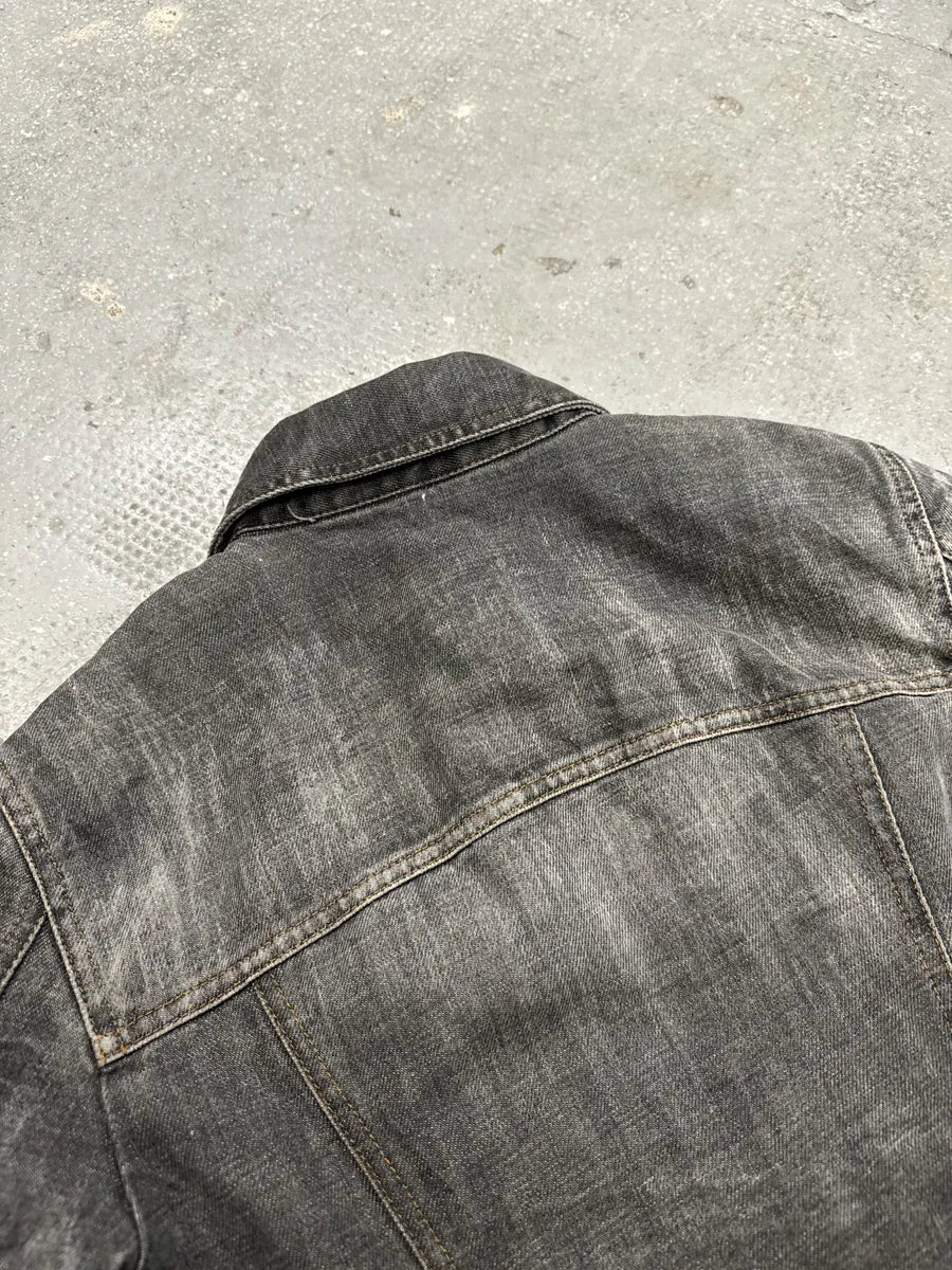 AW2003 Dolce & Gabbana Archive Tags Grey Raw Denim Jacket (XS/S) 11